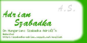 adrian szabadka business card